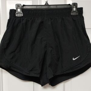 Nike Women’s Black Athletic Running Shorts with Reflective Swoosh.  Sz Medium